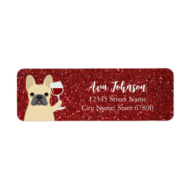 Bulldog-Rücksendeadressen-Aufkleber (Vorne)