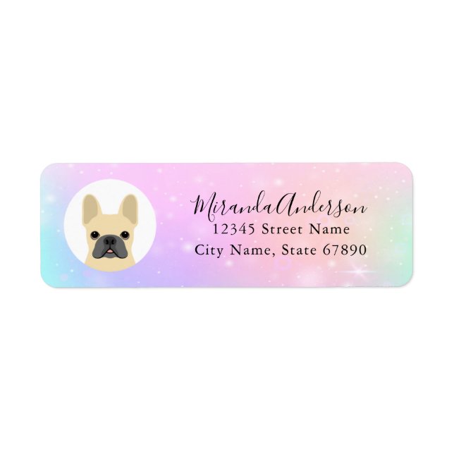 Bulldog-Rücksendeadressen-Aufkleber (Vorne)