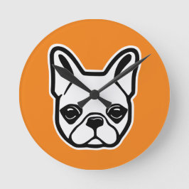 Bulldog Runde Wanduhr