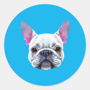 Bulldog Runder Aufkleber