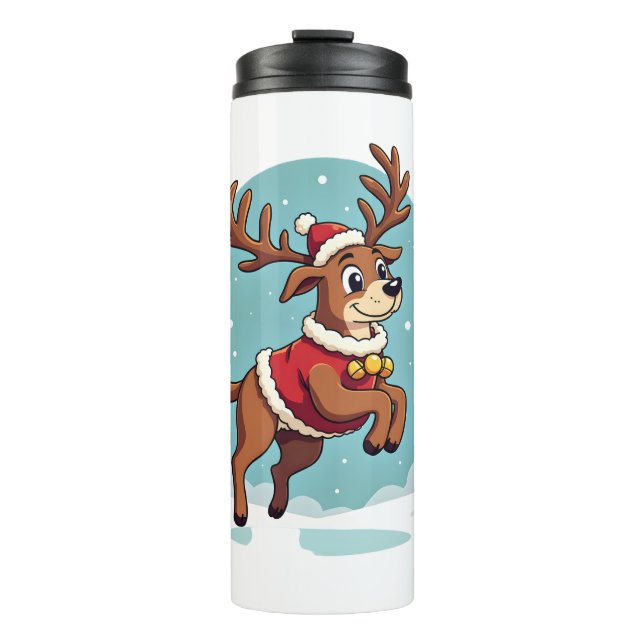 Bulldog Santa Cookies Thermosbecher (Vorderseite)