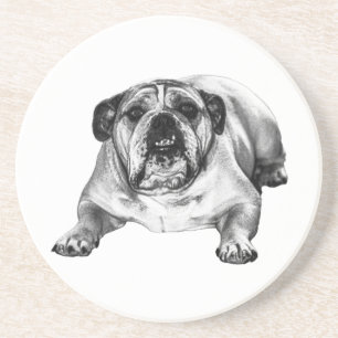 Bulldog-Schattierung der Freude Getränkeuntersetzer