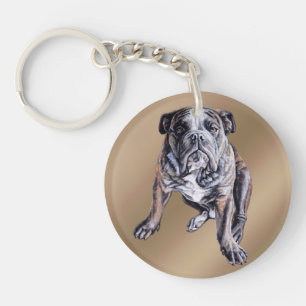 Bulldog Schlüsselanhänger Personalisierter Bulldog