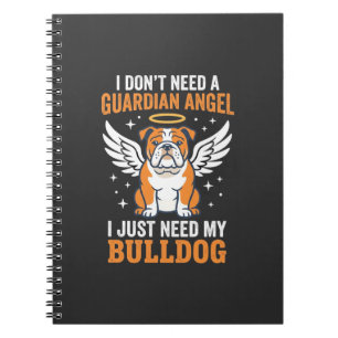 Bulldog Schutzengel Hund Notizblock