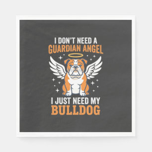 Bulldog-Schutzengel-Hund Serviette
