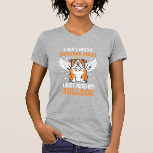 Bulldog-Schutzengel-Hund T-Shirt