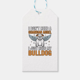 Bulldog Schutzengel Vintage-Hundeliebhaber-Shirt D Geschenkanhänger