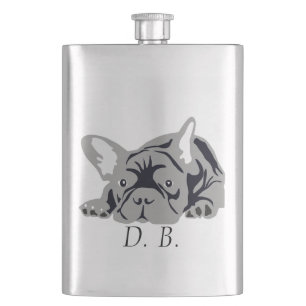 Bulldog-Schwarz Flachmann