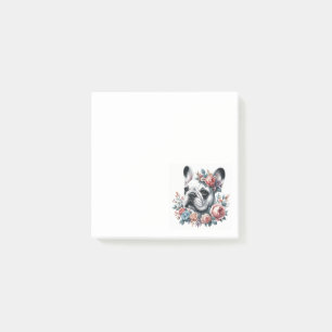 Bulldog Schwarz und Weiß Post-it Klebezettel