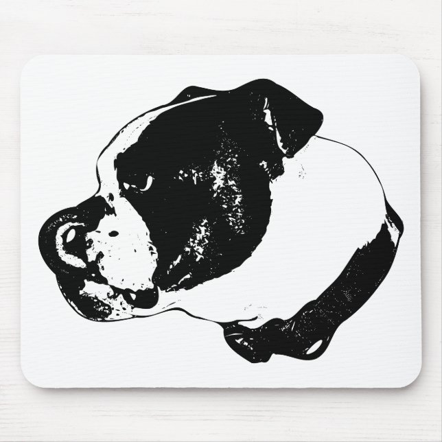 Bulldog-Side-Leck-Schreibtischunterlage Mousepad (Vorne)