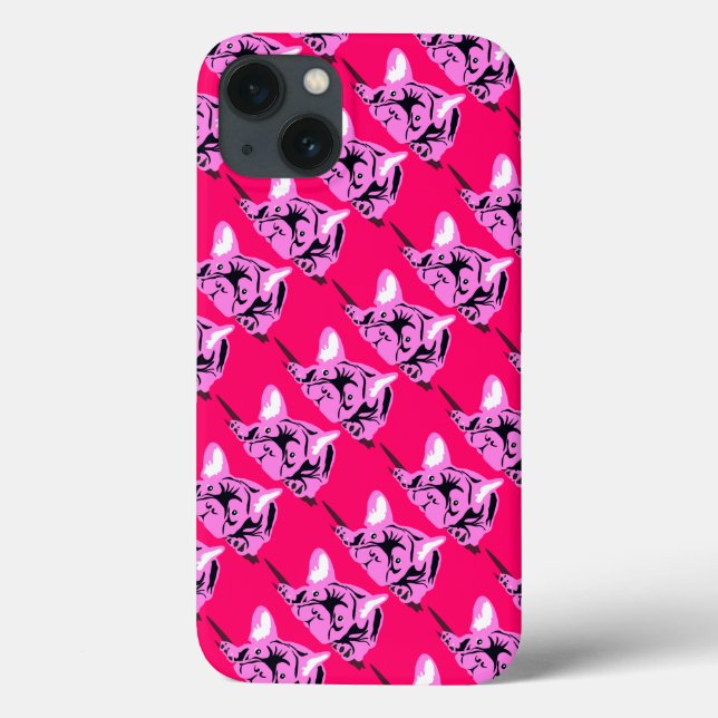 Bulldog-Silhouette Case-Mate iPhone Hülle (Rückseite)