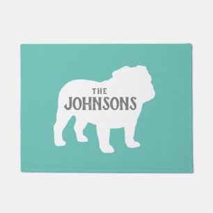 Bulldog Silhouette Custom Dog Lover's Doormat Fußmatte
