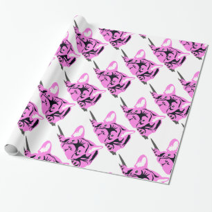 Bulldog-Silhouette Geschenkpapier