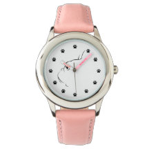 Bulldog-Silhouette Kids Wrist Watch