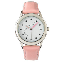 Bulldog-Silhouette Kids Wrist Watch Armbanduhr