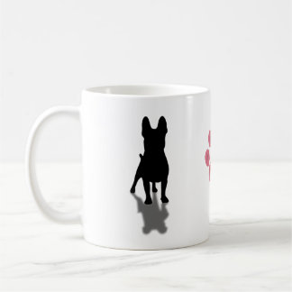 Bulldog-Silhouette mit Personalisierter Paw Kaffeetasse