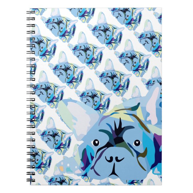 Bulldog-Silhouette Notizblock (Vorderseite)
