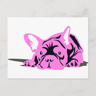Bulldog-Silhouette Postkarte
