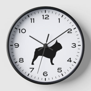 Bulldog-Silhouette Uhr