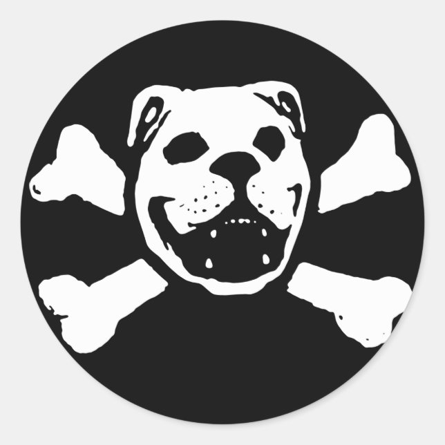 Bulldog Skull Sticker (Vorderseite)