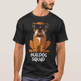 Bulldog-Squad mit Sonnenbrille Funny Cooler Hundes T-Shirt