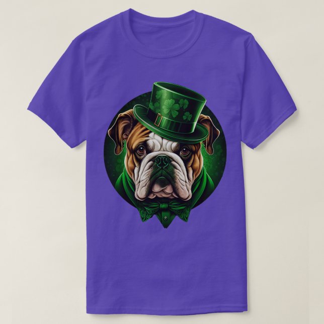 Bulldog St Patricks Day 7 T-Shirt (Design vorne)