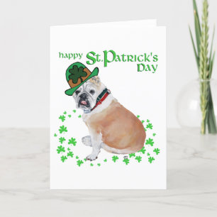 Bulldog St Patrick's Day Card Karte