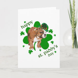 Bulldog St Patrick's Day Card Karte
