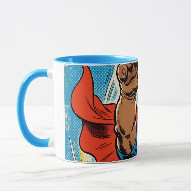 Bulldog Superhero Flying with Cape Tasse (Links)