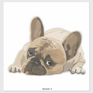 BULLDOG SÜßer WELPE GROSSER DIE-CUT-STICKER FÜR AU Aufkleber