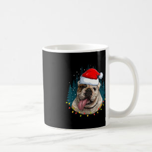 Bulldog Tragen von Weihnachtsmannmütze Xmas - Bull Kaffeetasse
