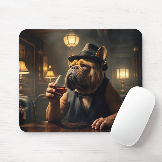 Bulldog trinken in den 1920er Jahren Mousepad (Mit Mouse)