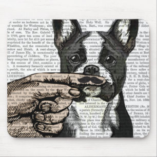Bulldog und Finger Mustache Mousepad