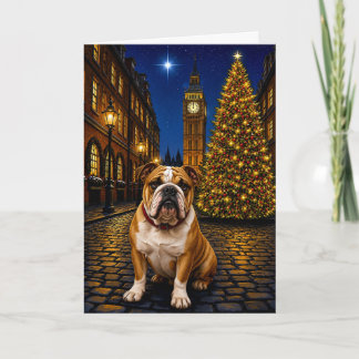 Bulldog Urlaub Feiertagskarte