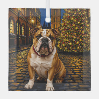 Bulldog Urlaub Ornament Aus Glas