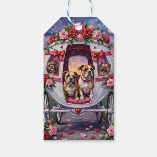 Bulldog Valentine's Day Geschenkanhänger (Vorderseite)