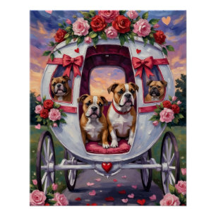 Bulldog Valentinstag Poster