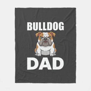 Bulldog-Vater Cartoon-Hundefreund Fleecedecke