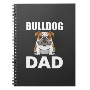 Bulldog-Vater Cartoon-Hundefreund Notizblock