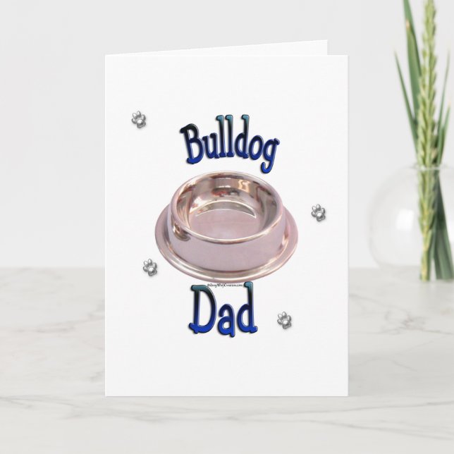 Bulldog-Vater Feiertagskarte (Vorderseite)