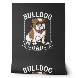 Bulldog-Vater-Hund-Sonnenbrille-Bandana Tapete