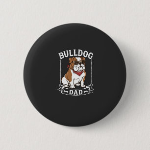 Bulldog-Vater-Hund-Sonnenbrille-Schal Button