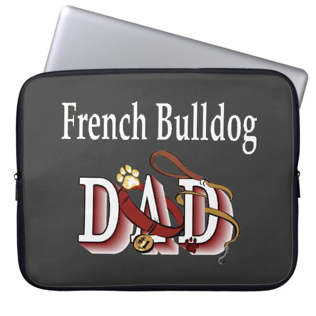 Bulldog-Vater Laptopschutzhülle (Vorderseite)