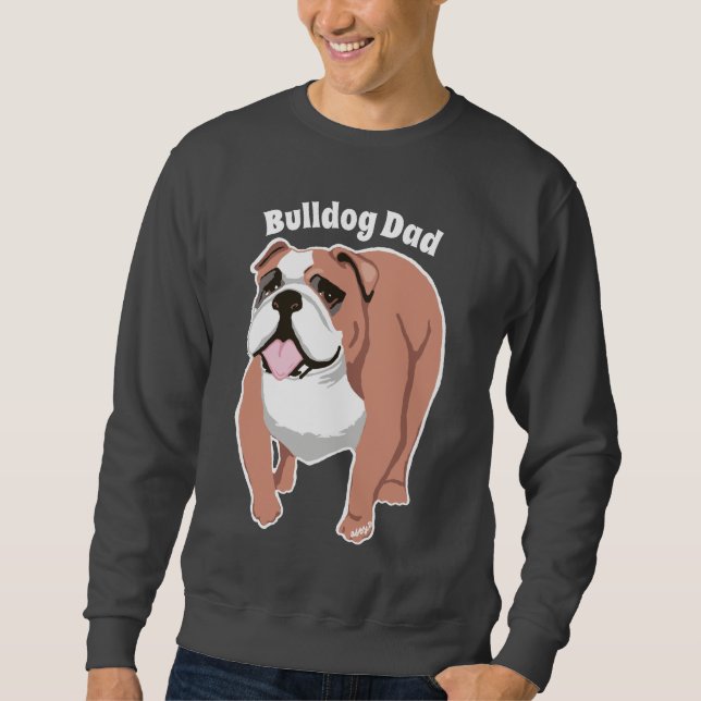 Bulldog-Vater Men-Sweatshirt Sweatshirt (Vorderseite)
