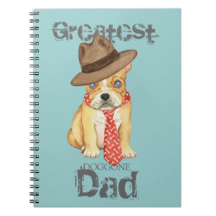 Bulldog-Vater Notizblock