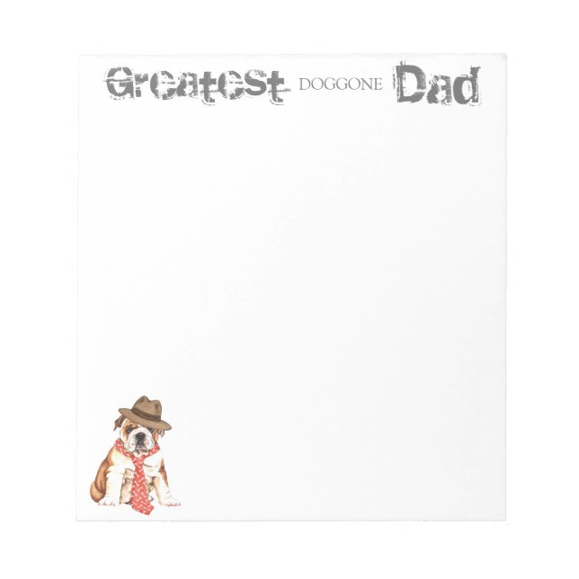 Bulldog-Vater Notizblock (Vorderseite)