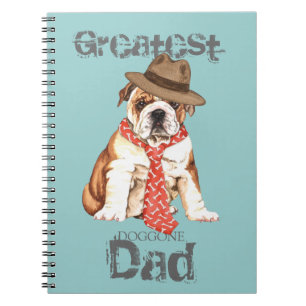 Bulldog-Vater Notizblock
