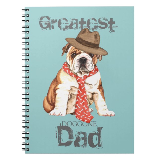 Bulldog-Vater Notizblock (Vorderseite)