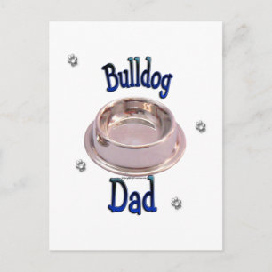 Bulldog-Vater Postkarte