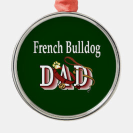 Bulldog-Vater Silbernes Ornament